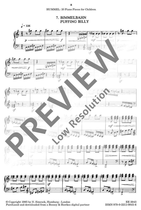 Ten Pieces for Children op. 56b 胡麥爾．貝托爾德 小品 鋼琴獨奏 | 小雅音樂 Hsiaoya Music