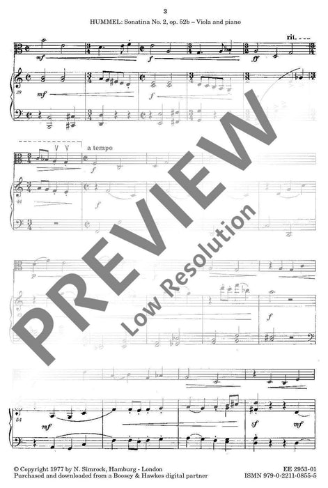 Sonatina No. 2 op. 52b 胡麥爾．貝托爾德 小奏鳴曲 中提琴加鋼琴 | 小雅音樂 Hsiaoya Music