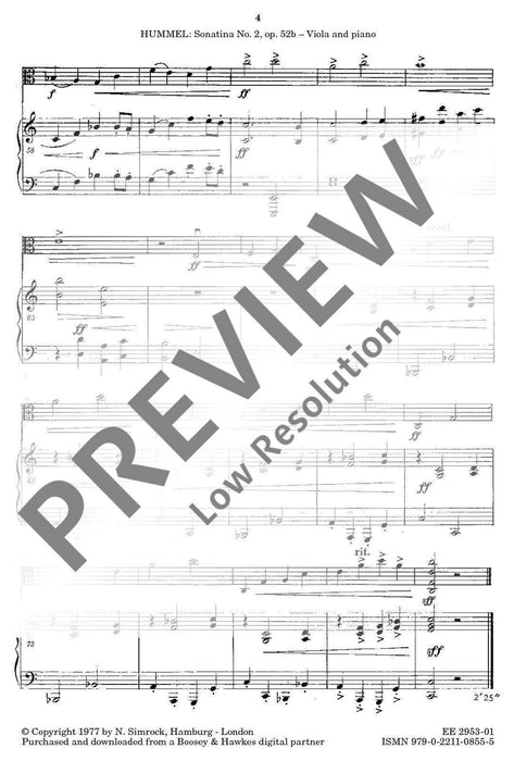 Sonatina No. 2 op. 52b 胡麥爾．貝托爾德 小奏鳴曲 中提琴加鋼琴 | 小雅音樂 Hsiaoya Music
