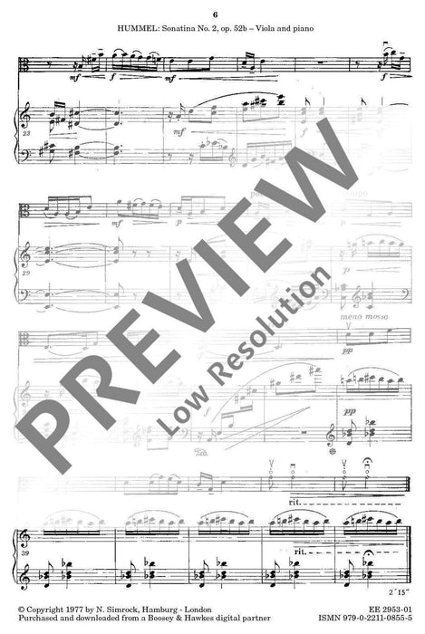 Sonatina No. 2 op. 52b 胡麥爾．貝托爾德 小奏鳴曲 中提琴加鋼琴 | 小雅音樂 Hsiaoya Music