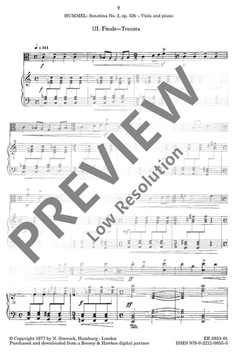 Sonatina No. 2 op. 52b 胡麥爾．貝托爾德 小奏鳴曲 中提琴加鋼琴 | 小雅音樂 Hsiaoya Music