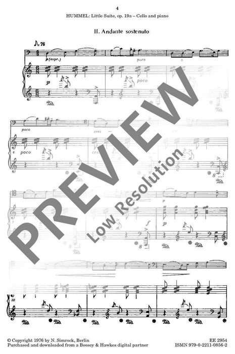 Little Suite op. 19a 胡麥爾．貝托爾德 組曲 大提琴加鋼琴 | 小雅音樂 Hsiaoya Music