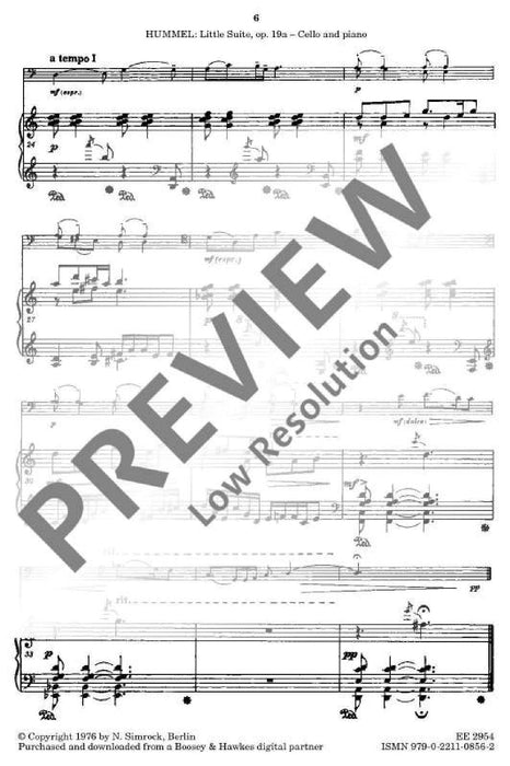 Little Suite op. 19a 胡麥爾．貝托爾德 組曲 大提琴加鋼琴 | 小雅音樂 Hsiaoya Music