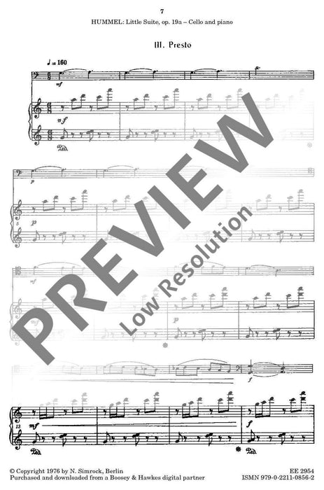 Little Suite op. 19a 胡麥爾．貝托爾德 組曲 大提琴加鋼琴 | 小雅音樂 Hsiaoya Music