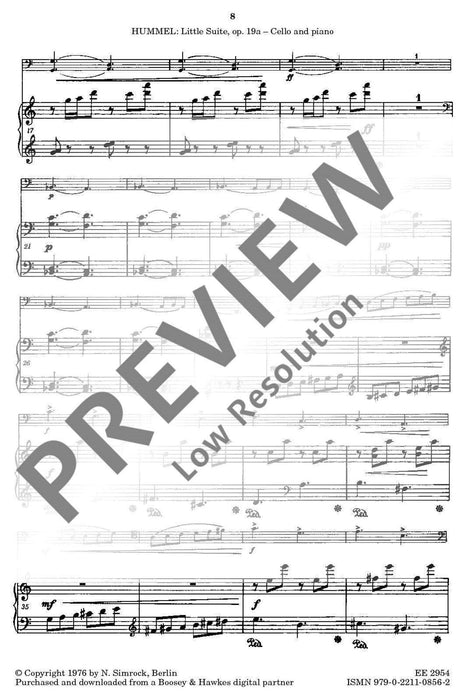 Little Suite op. 19a 胡麥爾．貝托爾德 組曲 大提琴加鋼琴 | 小雅音樂 Hsiaoya Music