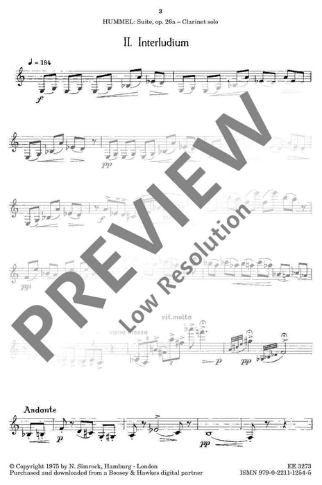 Suite op. 26a 胡麥爾．貝托爾德 組曲 豎笛獨奏 | 小雅音樂 Hsiaoya Music