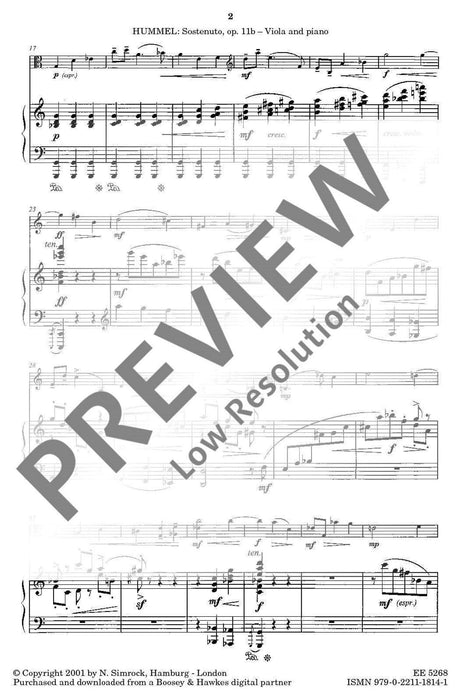 Sostenuto op. 11b 胡麥爾．貝托爾德 中提琴加鋼琴 | 小雅音樂 Hsiaoya Music