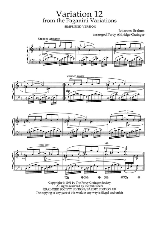 Variation 12 from the Paganini Variations op. 35 布拉姆斯 變奏曲 變奏曲 鋼琴獨奏 | 小雅音樂 Hsiaoya Music