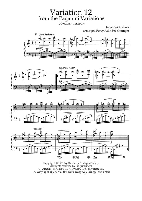 Variation 12 from the Paganini Variations op. 35 布拉姆斯 變奏曲 變奏曲 鋼琴獨奏 | 小雅音樂 Hsiaoya Music