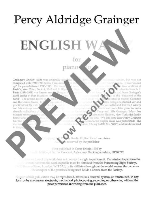 English Waltz 葛林傑 圓舞曲 鋼琴獨奏 | 小雅音樂 Hsiaoya Music