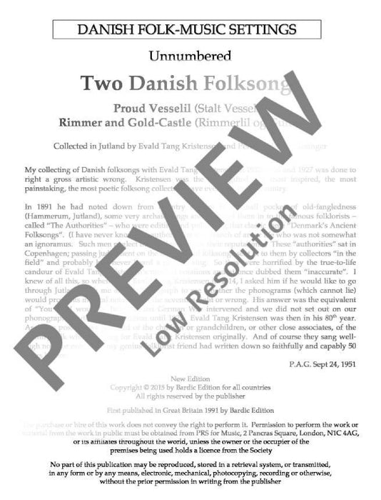 Two Danish Folksongs (I. Proud Vesselil / II. Rimmer and Gold-Castle) 葛林傑 民謠 鋼琴獨奏 | 小雅音樂 Hsiaoya Music