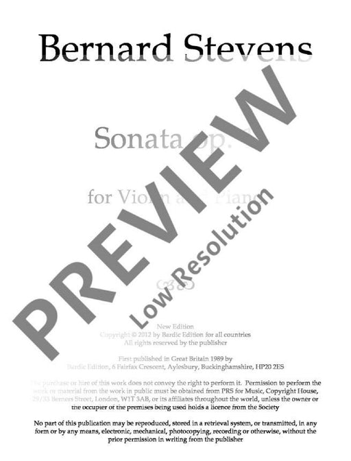 Sonata op. 1 斯提文斯．貝納德 奏鳴曲 小提琴加鋼琴 | 小雅音樂 Hsiaoya Music