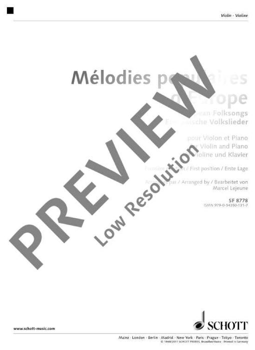 European Folksongs First position 民謠把位 小提琴加鋼琴 朔特版 | 小雅音樂 Hsiaoya Music