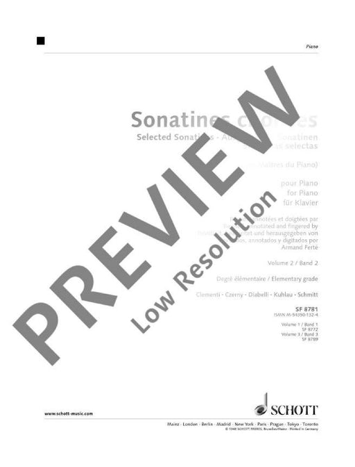 Selected Sonatinas Vol. 2 The Masters of the Pianos 小奏鳴曲 鋼琴 鋼琴練習曲 朔特版 | 小雅音樂 Hsiaoya Music