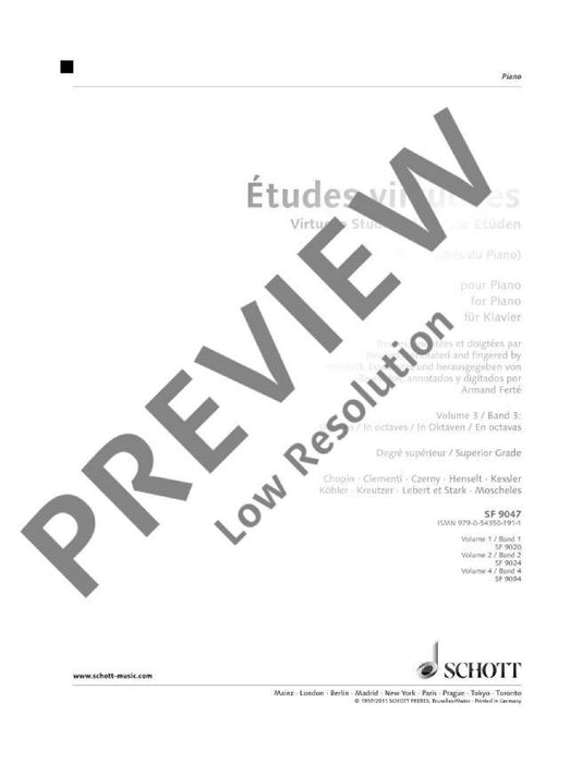 Virtuoso Studies Vol. 3 In octaves 鋼琴練習曲 朔特版 | 小雅音樂 Hsiaoya Music