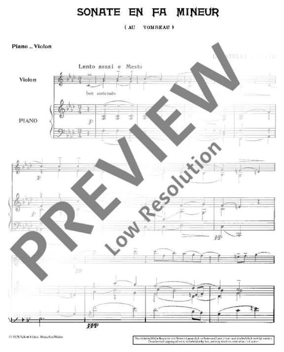 Sonata f minor Le Tombeau 洛卡泰利 奏鳴曲小調 小提琴加鋼琴 朔特版 | 小雅音樂 Hsiaoya Music