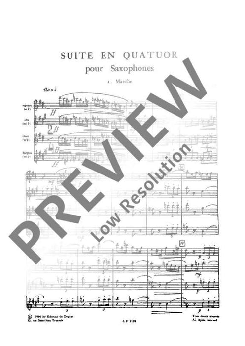 Suite en Quatuor 組曲 總譜 朔特版 | 小雅音樂 Hsiaoya Music