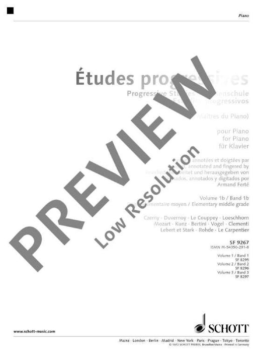 Les Maîtres du Piano Vol. 1b Progressive Studies 鋼琴 鋼琴練習曲 朔特版 | 小雅音樂 Hsiaoya Music