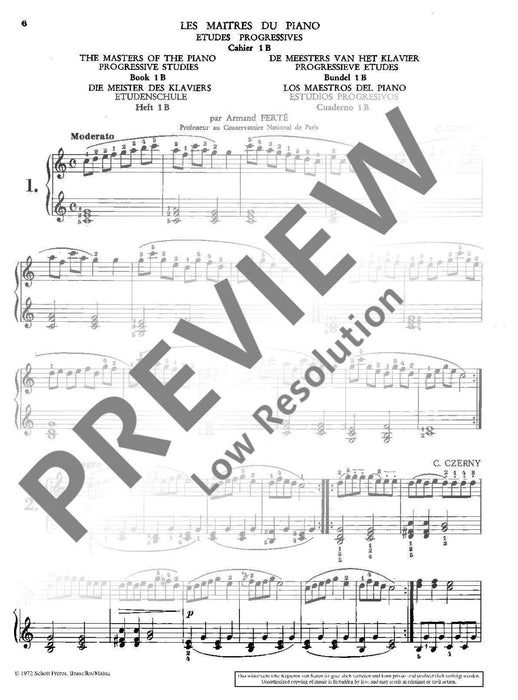 Les Maîtres du Piano Vol. 1b Progressive Studies 鋼琴 鋼琴練習曲 朔特版 | 小雅音樂 Hsiaoya Music