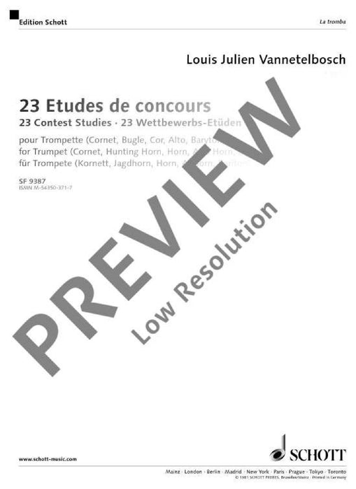 23 Etudes de concours 23 Contest Studies 練習曲 小號獨奏 朔特版 | 小雅音樂 Hsiaoya Music