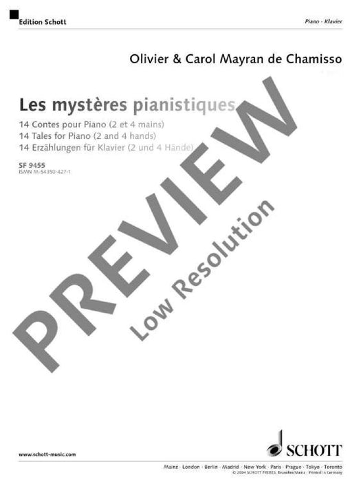 Les Mystères pianistiques 14 contes 4手聯彈(含以上) 朔特版 | 小雅音樂 Hsiaoya Music