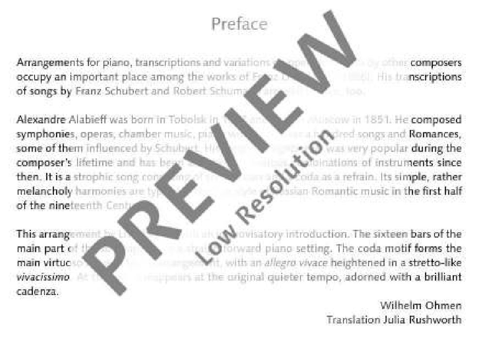 The Nightingale Romance de Alexandre Alabieff 李斯特 夜鶯浪漫曲 鋼琴獨奏 朔特版 | 小雅音樂 Hsiaoya Music