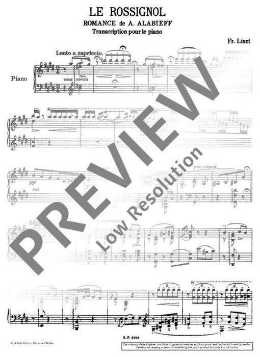 The Nightingale Romance de Alexandre Alabieff 李斯特 夜鶯浪漫曲 鋼琴獨奏 朔特版 | 小雅音樂 Hsiaoya Music