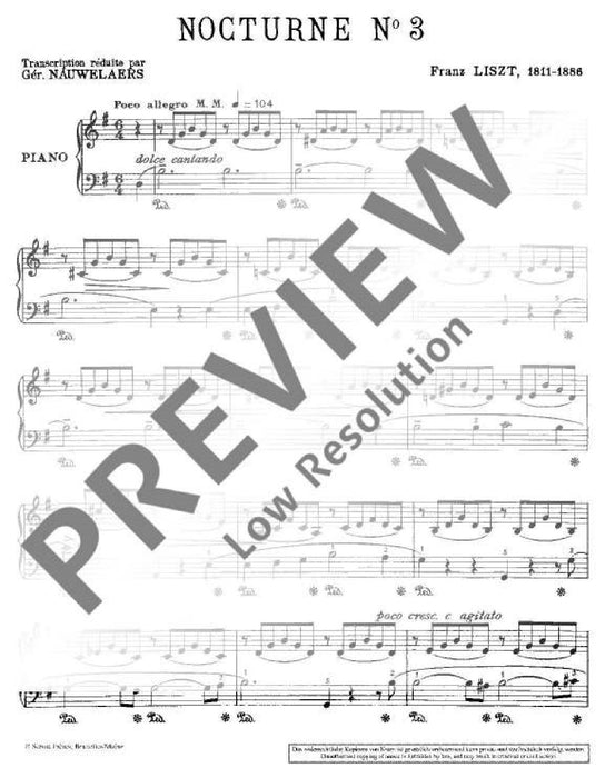 Dream of Love Nocturne No. 3 李斯特 夜曲 鋼琴獨奏 朔特版 | 小雅音樂 Hsiaoya Music