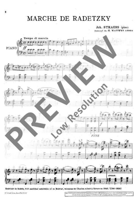 Marche de Radetzky C major op. 228 史特勞斯一世．約翰 進行曲 拉德茨基 大調 鋼琴獨奏 朔特版 | 小雅音樂 Hsiaoya Music
