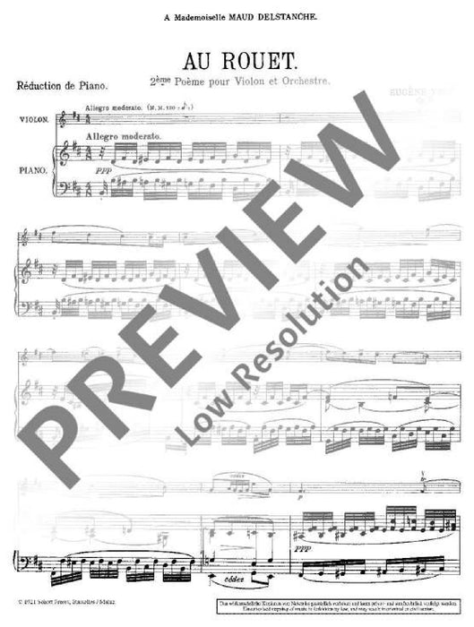 Au rouet op. 13 Poème No. 2 伊撒意 詩曲 小提琴加鋼琴 朔特版 | 小雅音樂 Hsiaoya Music