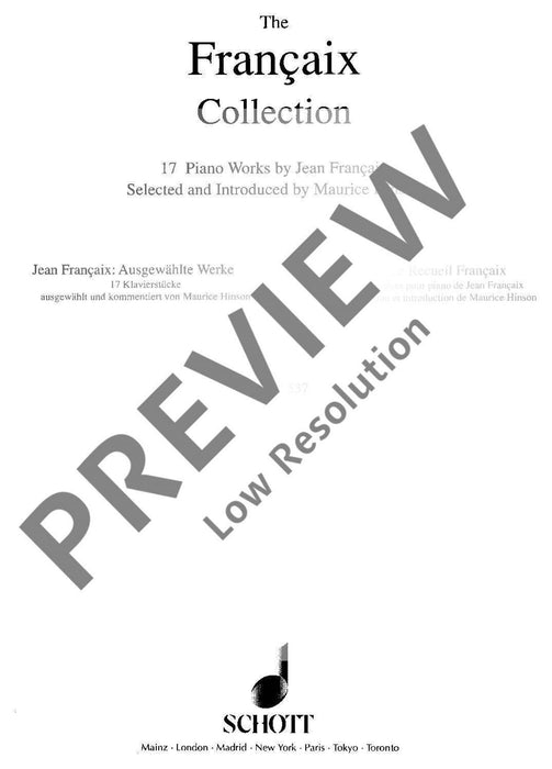 The Françaix-Collection 17 piano works by Jean Françaix 鋼琴 鋼琴獨奏 朔特版 | 小雅音樂 Hsiaoya Music
