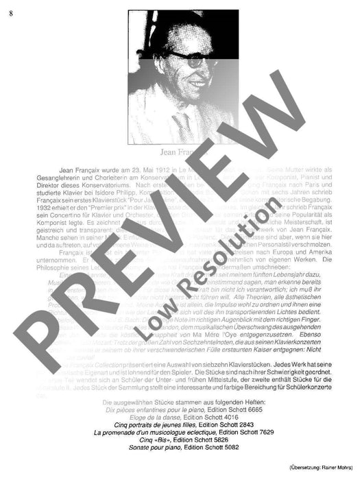 The Françaix-Collection 17 piano works by Jean Françaix 鋼琴 鋼琴獨奏 朔特版 | 小雅音樂 Hsiaoya Music