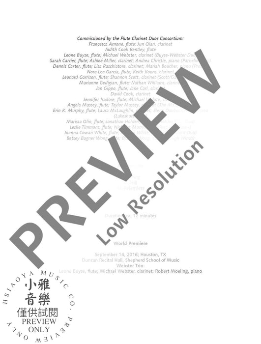 Triple Set for flute, clarinet in Bb, and piano 鋼琴三重奏 鋼琴 朔特版 | 小雅音樂 Hsiaoya Music