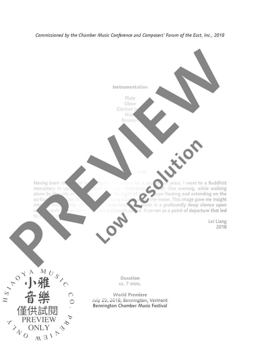 Lakescape VI for woodwind quintet 木管五重奏 木管樂器 朔特版 | 小雅音樂 Hsiaoya Music