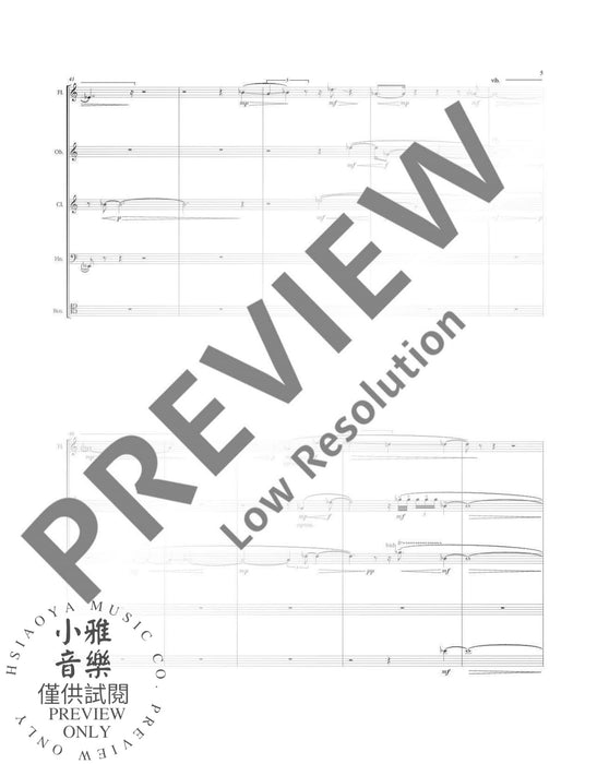 Lakescape VI for woodwind quintet 木管五重奏 木管樂器 朔特版 | 小雅音樂 Hsiaoya Music