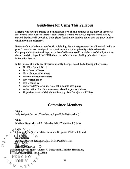 String Syllabus Volume One (2009 Edition) 弦樂 | 小雅音樂 Hsiaoya Music
