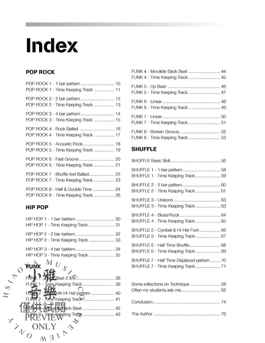 Time & Groove Workout Volume 1 for Pop Rock, Hip Hop, Funk, and Shuffle 放克音樂 | 小雅音樂 Hsiaoya Music
