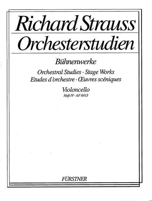 Orchesterstudien aus seinen Bühnenwerken: Violoncello Band 4 Der Rosenkavalier 史特勞斯理查 大提琴 玫瑰騎士 大提琴練習曲 | 小雅音樂 Hsiaoya Music