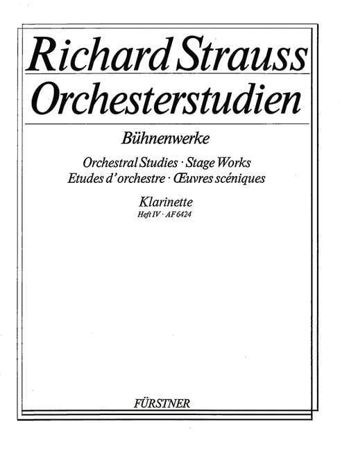 Orchesterstudien aus seinen Bühnenwerken: Klarinette Band 4 Guntram - Feuersnot - Salome - Elektra - Der Rosenkavalier 史特勞斯理查 貢特拉姆火荒莎樂美艾蕾克特拉玫瑰騎士 豎笛教材 | 小雅音樂 Hsiaoya Music