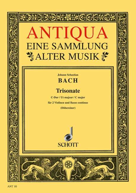 Triosonata C Major BWV 1037 巴赫約翰‧瑟巴斯提安 三重奏鳴曲大調 雙小提琴加鋼琴 朔特版 | 小雅音樂 Hsiaoya Music