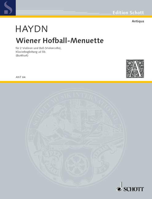 Wiener Hofball-Menuette Hob.IX: 11 Nr. 2-12 海頓 鋼琴四重奏 朔特版 | 小雅音樂 Hsiaoya Music