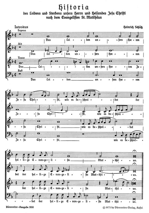 Matthäus-Passion SWV 479 受難曲 騎熊士版 | 小雅音樂 Hsiaoya Music