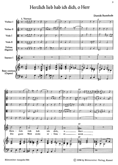 Herzlich lieb hab ich dich, o Herr BuxWV 41 -Choralkantate- Chorale Cantata 布克斯泰烏德 合唱聖詠清唱劇 騎熊士版 | 小雅音樂 Hsiaoya Music