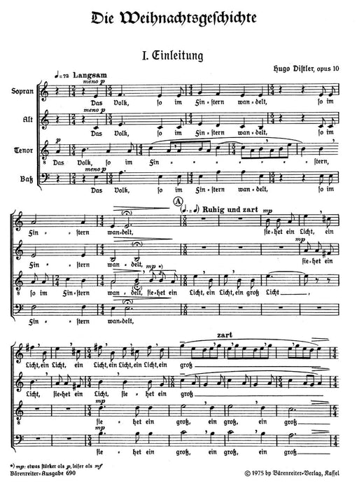 Die Weihnachtsgeschichte (Nativity Story) op. 10 (1933) (Gothic print) 騎熊士版 | 小雅音樂 Hsiaoya Music