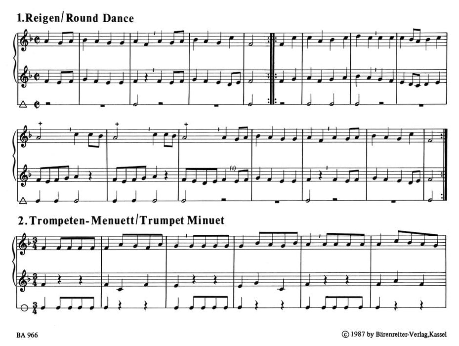 Aus einem Spielbuch von 1740 騎熊士版 | 小雅音樂 Hsiaoya Music