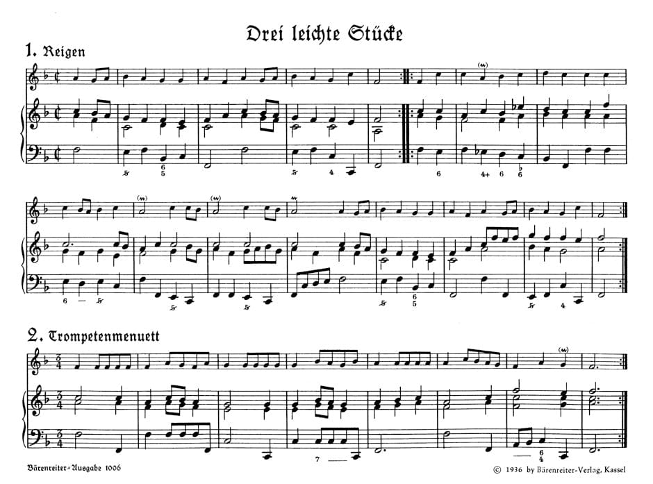 Aus einem Spielbuch von 1740 騎熊士版 | 小雅音樂 Hsiaoya Music