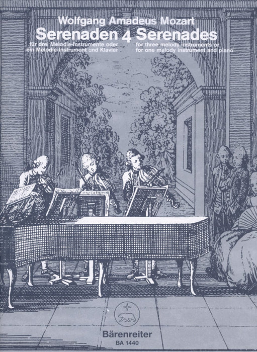 Serenades for three melody instruments or for one melody instrument and piano, Volume 4 C major K. 439b/4,5 莫札特 小夜曲 旋律 旋律樂器 鋼琴 騎熊士版 | 小雅音樂 Hsiaoya Music