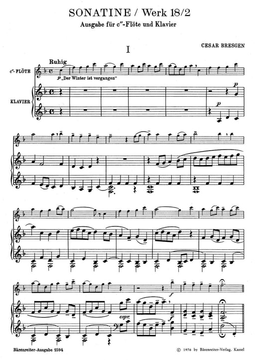 Sonatine für Blockflöte und Klavier F-Dur op. 18/2 (1947) 騎熊士版 | 小雅音樂 Hsiaoya Music