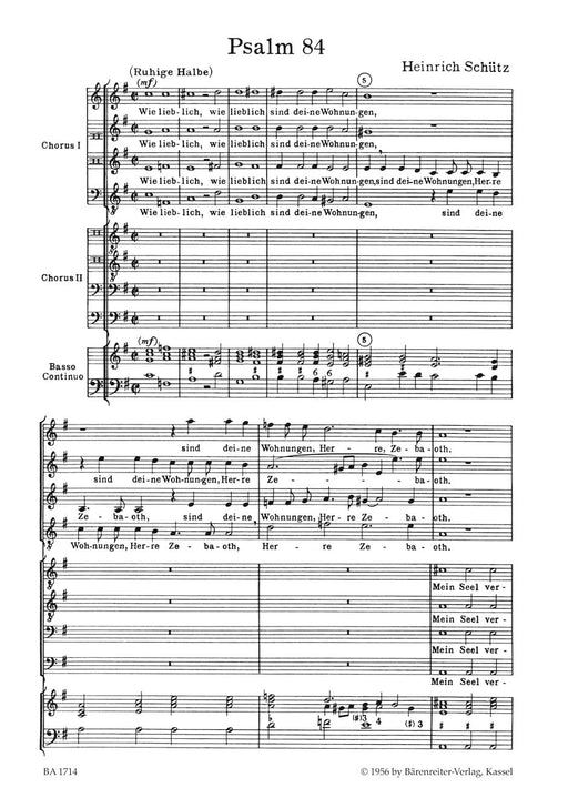 Wie lieblich sind deine Wohnungen SWV 29 -Psalm 84- (aus "Psalmen Davids") Psalm 84 詩篇 騎熊士版 | 小雅音樂 Hsiaoya Music