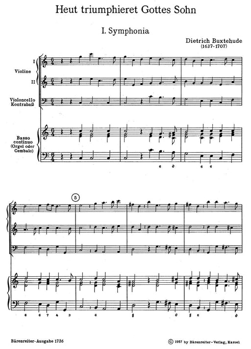 Heut triumphieret Gottes Sohn BuxWV 43 -Osterkantate- Cantata for Easter 布克斯泰烏德 清唱劇 騎熊士版 | 小雅音樂 Hsiaoya Music